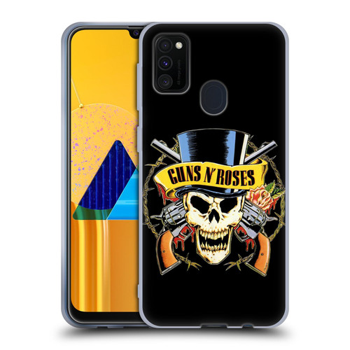 Guns N' Roses Key Art Top Hat Skull Soft Gel Case for Samsung Galaxy M30s (2019)/M21 (2020)