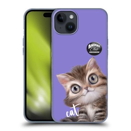 Animal Club International Faces Persian Cat Soft Gel Case for Apple iPhone 15 Plus