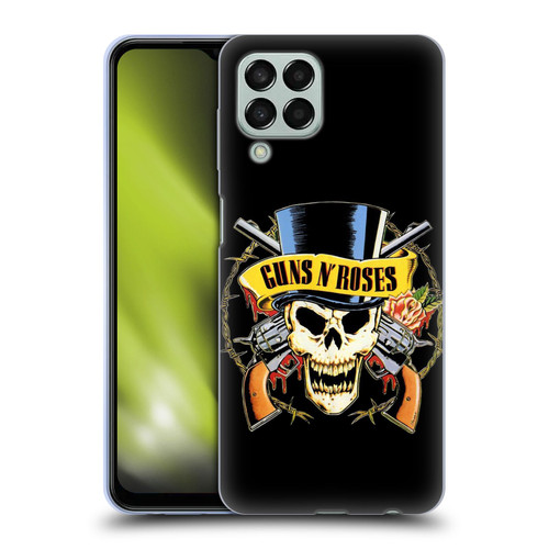 Guns N' Roses Key Art Top Hat Skull Soft Gel Case for Samsung Galaxy M33 (2022)