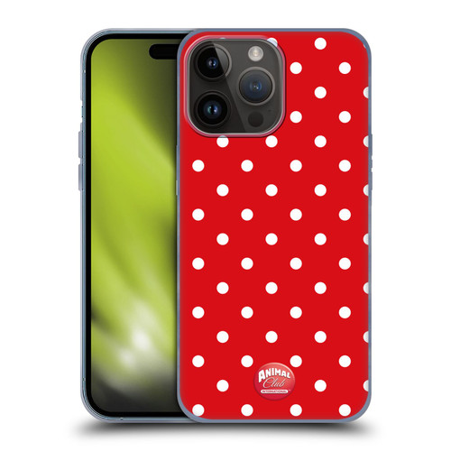 Animal Club International Patterns Polka Dots Red Soft Gel Case for Apple iPhone 15 Pro Max
