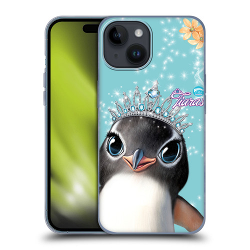 Animal Club International Royal Faces Penguin Soft Gel Case for Apple iPhone 15