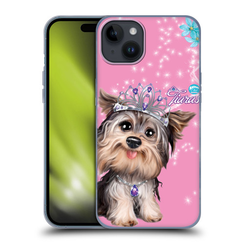 Animal Club International Royal Faces Yorkie Soft Gel Case for Apple iPhone 15 Plus