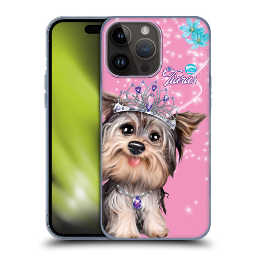 Animal Club International Royal Faces Yorkie Soft Gel Case for Apple iPhone 15 Pro Max