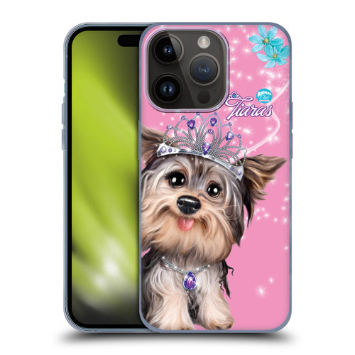 Animal Club International Royal Faces Yorkie Soft Gel Case for Apple iPhone 15 Pro