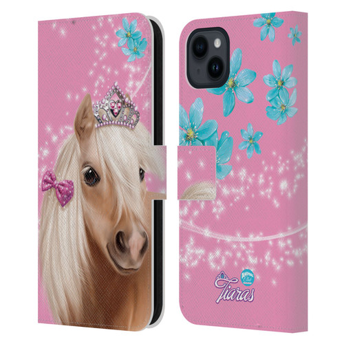 Animal Club International Royal Faces Horse Leather Book Wallet Case Cover For Apple iPhone 15 Plus