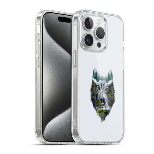 Riza Peker Animal Abstract Wolf Nature Soft Gel Case for Apple iPhone 15 Pro & MagSafe