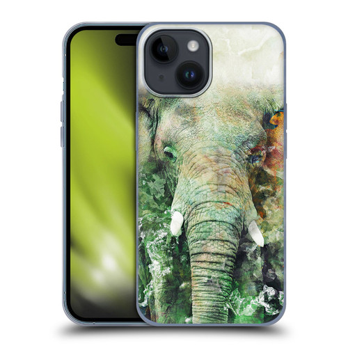 Riza Peker Animals Elephant Soft Gel Case for Apple iPhone 15