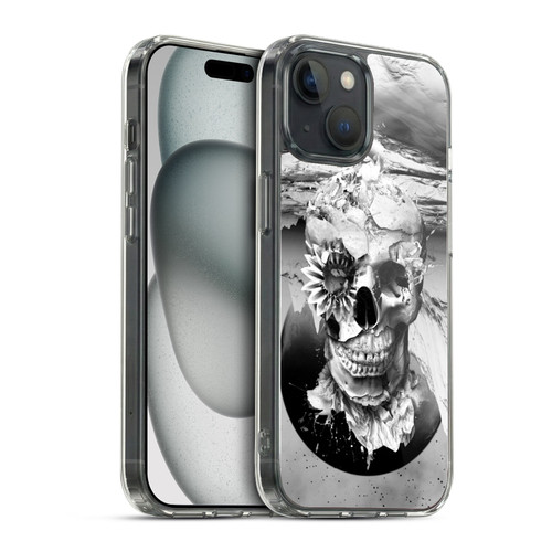 Riza Peker Skulls 6 Black And White 2 Soft Gel Case for Apple iPhone 15 & MagSafe