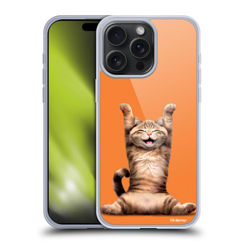 P.D. Moreno Furry Fun Artwork Happy Cat Soft Gel Case for Apple iPhone 15 Pro Max