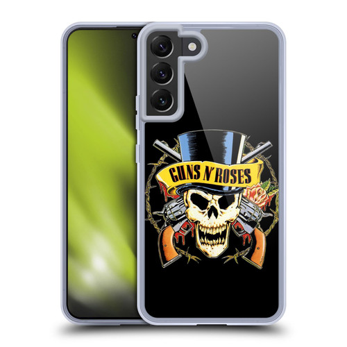 Guns N' Roses Key Art Top Hat Skull Soft Gel Case for Samsung Galaxy S22+ 5G