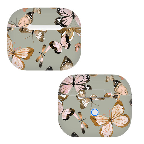 Ninola Assorted Butterflies Gold Green Vinyl Sticker Skin Decal Cover for Apple AirPods 3 3rd Gen Charging Case