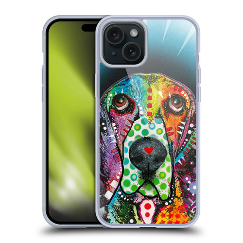 Dean Russo Dogs Hound Soft Gel Case for Apple iPhone 15 Plus