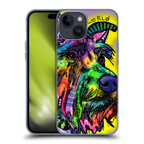 Dean Russo Dogs 3 My Schnauzer Soft Gel Case for Apple iPhone 15