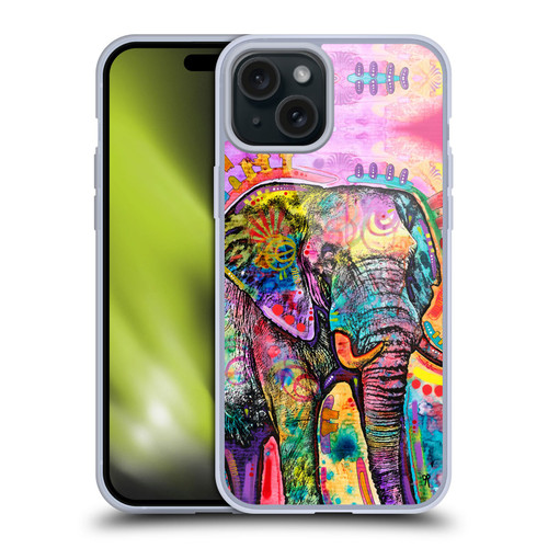Dean Russo Wildlife 2 Elephant Soft Gel Case for Apple iPhone 15 Plus