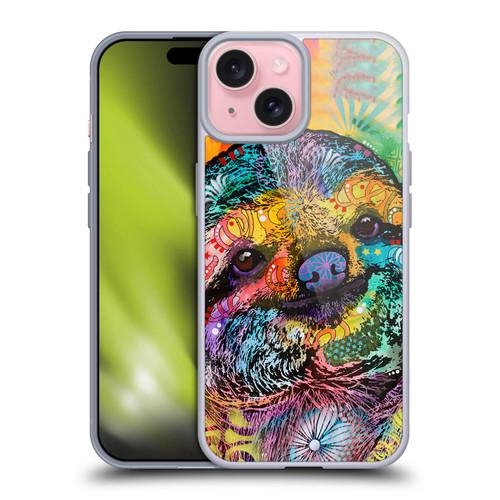 Dean Russo Wildlife 3 Sloth Soft Gel Case for Apple iPhone 15