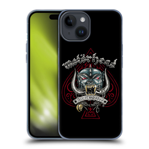 Motorhead Graphics Ace Of Spades Dog Soft Gel Case for Apple iPhone 15