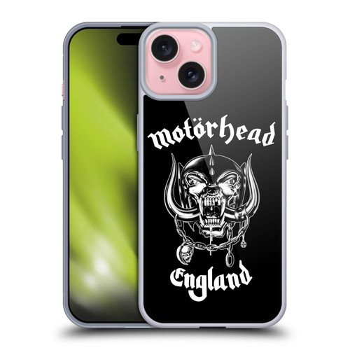 Motorhead Graphics England Soft Gel Case for Apple iPhone 15 & MagSafe