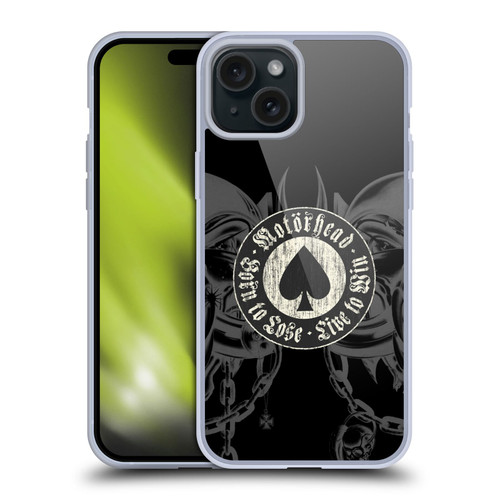 Motorhead Graphics Born To Lose Love To Win Soft Gel Case for Apple iPhone 15 Plus & MagSafe