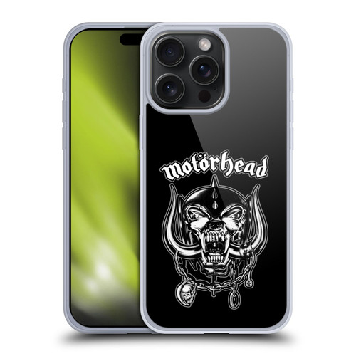 Motorhead Graphics Silver War Pig Soft Gel Case for Apple iPhone 15 Pro Max & MagSafe