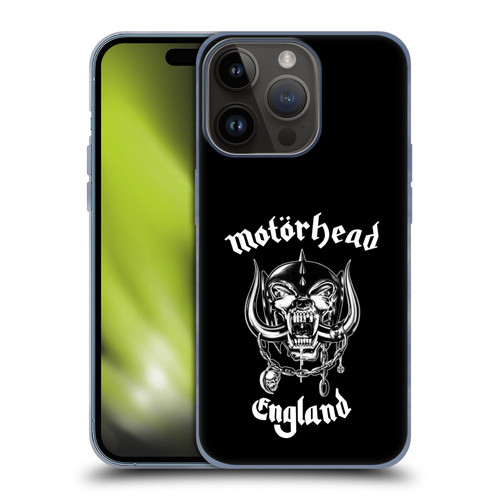 Motorhead Graphics England Soft Gel Case for Apple iPhone 15 Pro