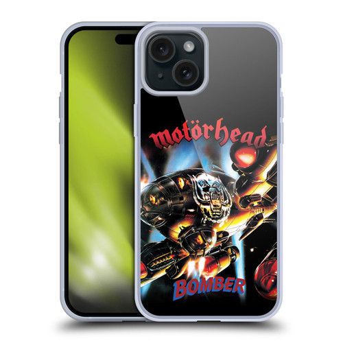 Motorhead Key Art Bomber Album Soft Gel Case for Apple iPhone 15 Plus