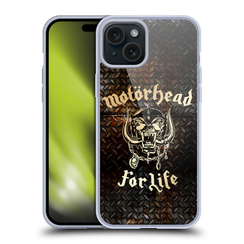 Motorhead Key Art For Life Soft Gel Case for Apple iPhone 15 Plus