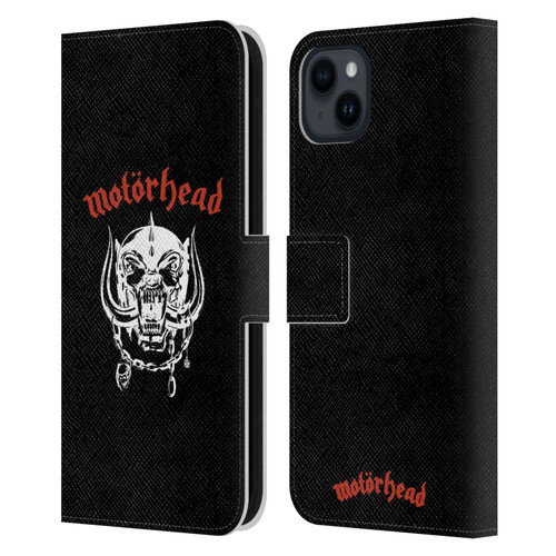 Motorhead Album Covers 1977 Leather Book Wallet Case Cover For Apple iPhone 15 Plus