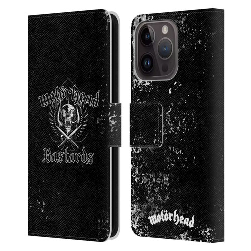 Motorhead Album Covers Bastards Leather Book Wallet Case Cover For Apple iPhone 15 Pro