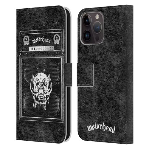 Motorhead Key Art Amp Stack Leather Book Wallet Case Cover For Apple iPhone 15 Pro Max