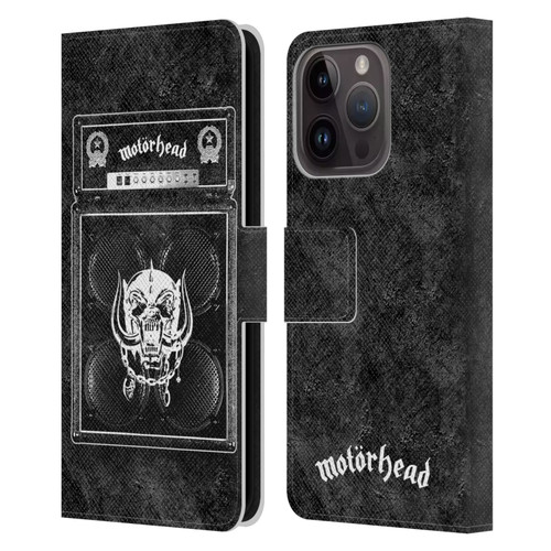 Motorhead Key Art Amp Stack Leather Book Wallet Case Cover For Apple iPhone 15 Pro