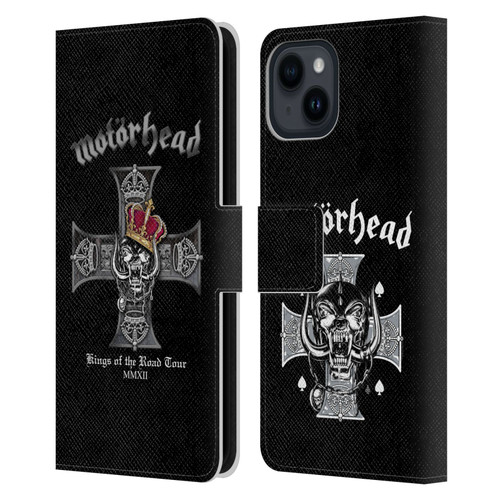 Motorhead Tours Kings Of The Road Leather Book Wallet Case Cover For Apple iPhone 15