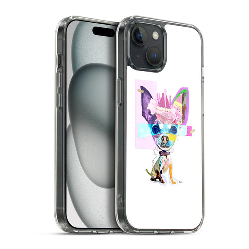 Michel Keck Animal Collage Chihuahua Soft Gel Case for Apple iPhone 15 Plus & MagSafe