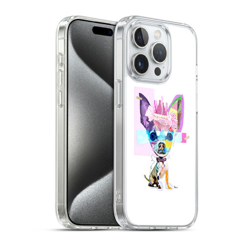 Michel Keck Animal Collage Chihuahua Soft Gel Case for Apple iPhone 15 Pro & MagSafe