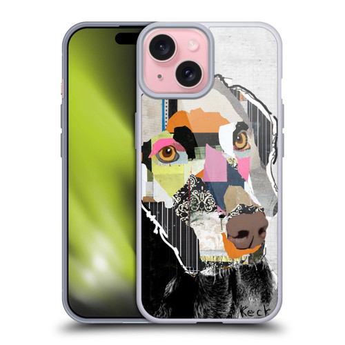 Michel Keck Dogs 2 Weimaraner Soft Gel Case for Apple iPhone 15