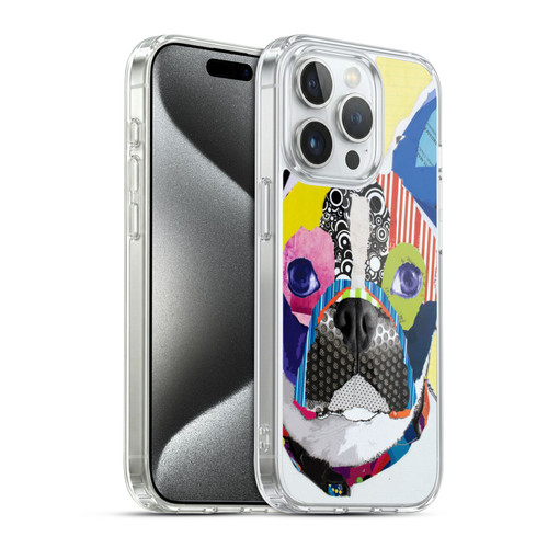 Michel Keck Dogs Boston Terrier Soft Gel Case for Apple iPhone 15 Pro & MagSafe