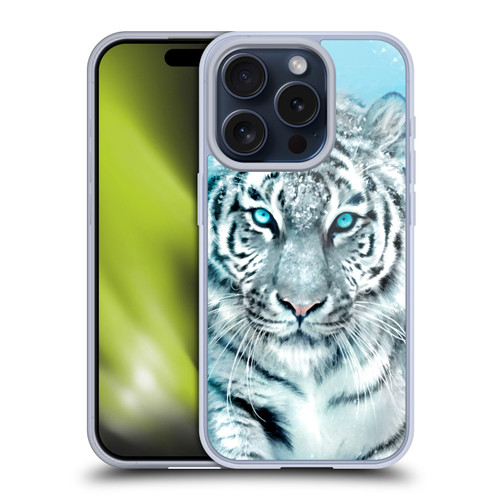 Aimee Stewart Animals White Tiger Soft Gel Case for Apple iPhone 15 Pro