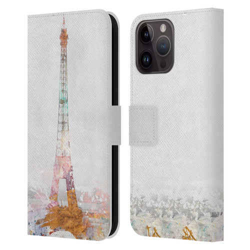 Aimee Stewart Landscapes Paris Color Splash Leather Book Wallet Case Cover For Apple iPhone 15 Pro Max