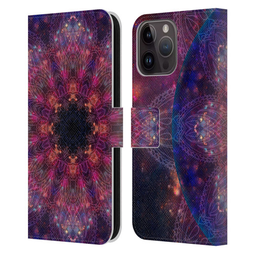 Aimee Stewart Mandala Galactic 2 Leather Book Wallet Case Cover For Apple iPhone 15 Pro Max
