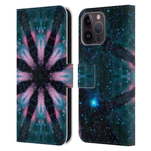 Aimee Stewart Mandala Galactic Leather Book Wallet Case Cover For Apple iPhone 15 Pro Max