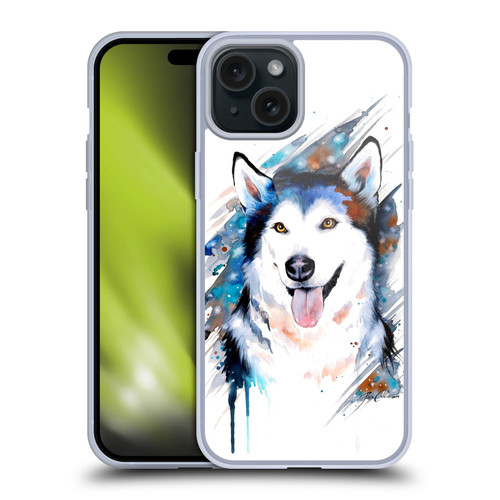 Pixie Cold Animals Husky Soft Gel Case for Apple iPhone 15 Plus
