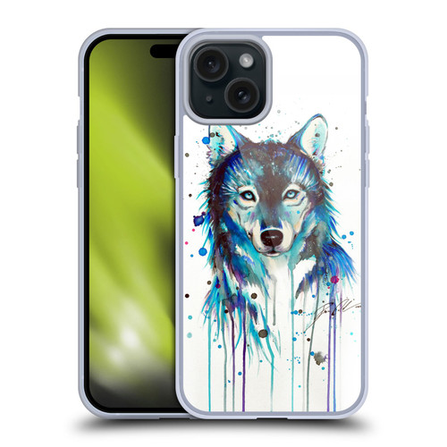 Pixie Cold Animals Ice Wolf Soft Gel Case for Apple iPhone 15 Plus