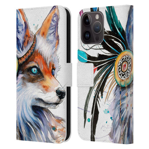 Pixie Cold Animals Fox Leather Book Wallet Case Cover For Apple iPhone 15 Pro Max