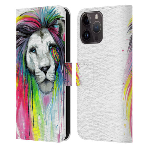 Pixie Cold Cats Rainbow Mane Leather Book Wallet Case Cover For Apple iPhone 15 Pro Max