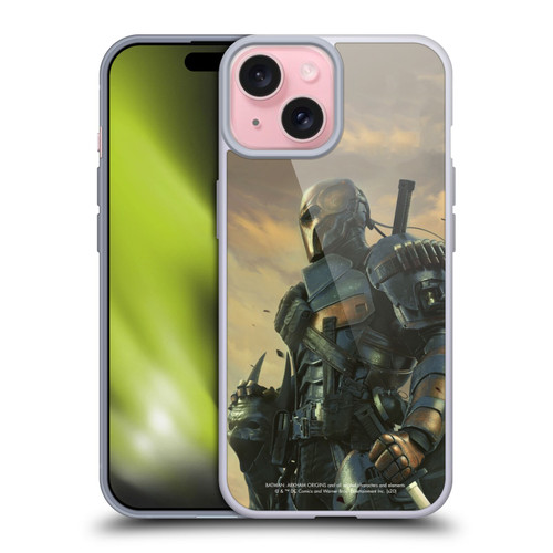 Batman Arkham Origins Key Art Deathstroke 2 Soft Gel Case for Apple iPhone 15