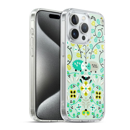 Cat Coquillette Animals Hedgehogs Symmetry Soft Gel Case for Apple iPhone 15 Pro