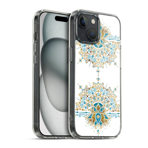 Cat Coquillette Patterns 6 Lotus Bloom Mandala 2 Soft Gel Case for Apple iPhone 15 & MagSafe