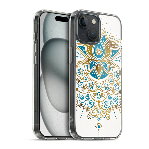 Cat Coquillette Patterns 6 Lotus Bloom Mandala 4 Soft Gel Case for Apple iPhone 15 & MagSafe