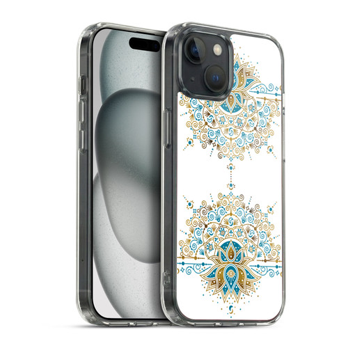 Cat Coquillette Patterns 6 Lotus Bloom Mandala 2 Soft Gel Case for Apple iPhone 15 Plus & MagSafe