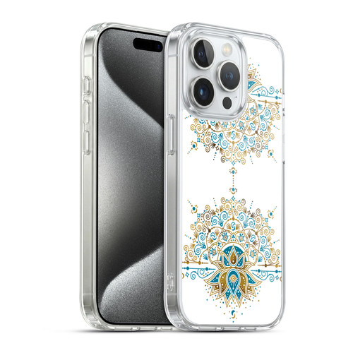 Cat Coquillette Patterns 6 Lotus Bloom Mandala 2 Soft Gel Case for Apple iPhone 15 Pro & MagSafe