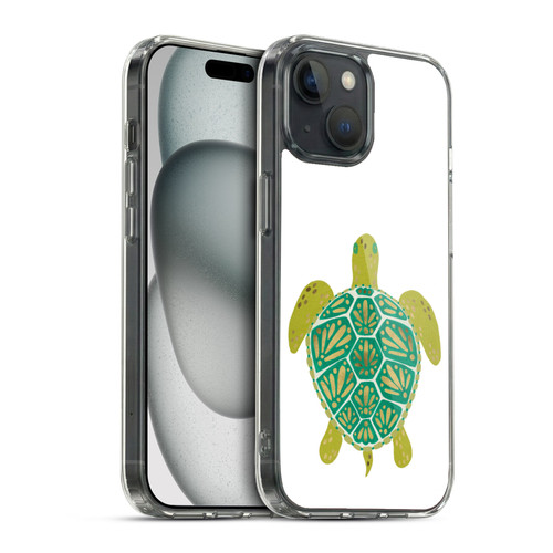 Cat Coquillette Sea Turtle Green Soft Gel Case for Apple iPhone 15 & MagSafe